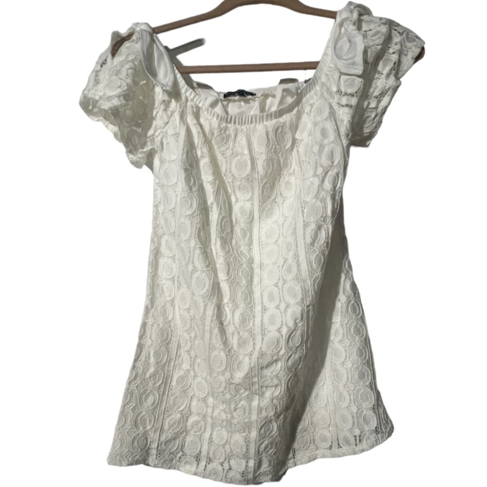 My Michelle Girls White Dress Size 8 Lace
